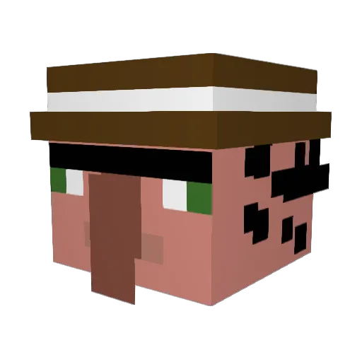 krlosc Minecraft avatar head, 3D render