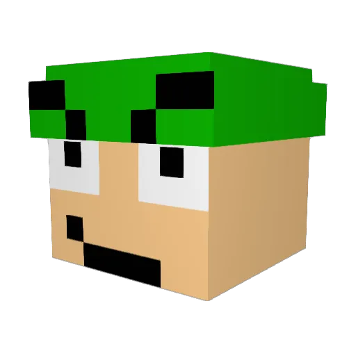 krocistired Minecraft avatar head, 3D render