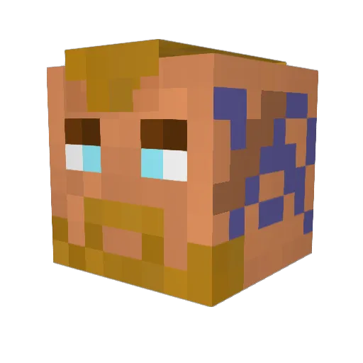 krofon Minecraft avatar head, 3D render