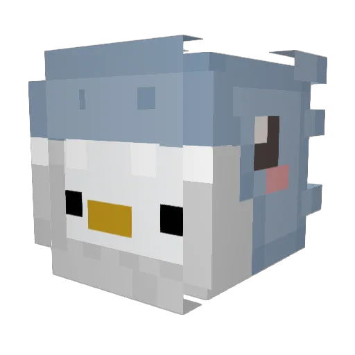 krogface Minecraft avatar head, 3D render