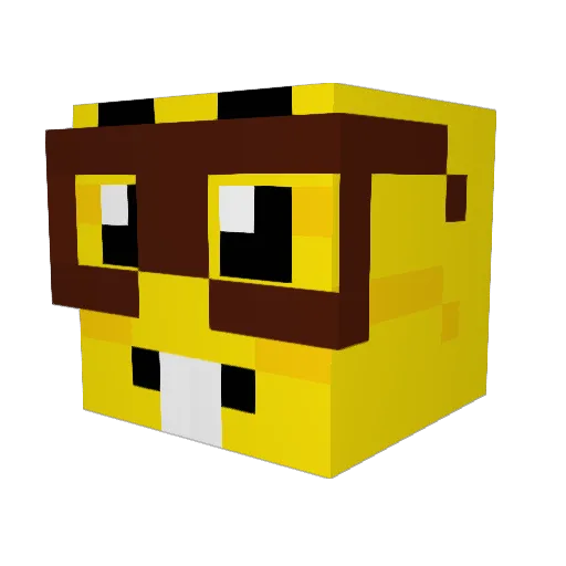 kroketboy Minecraft avatar head, 3D render