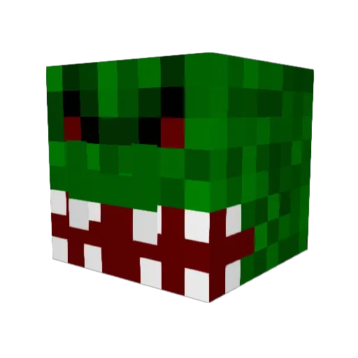 krokolokoXD Minecraft avatar head, 3D render