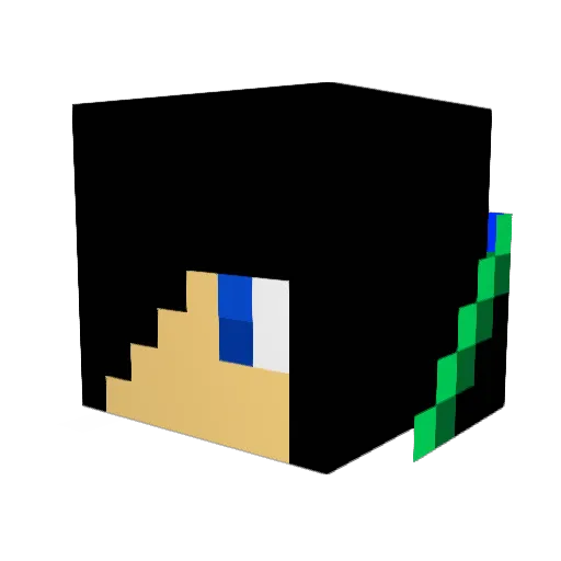 kronenzeitung Minecraft avatar head, 3D render