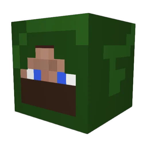 kronok2 Minecraft avatar head, 3D render