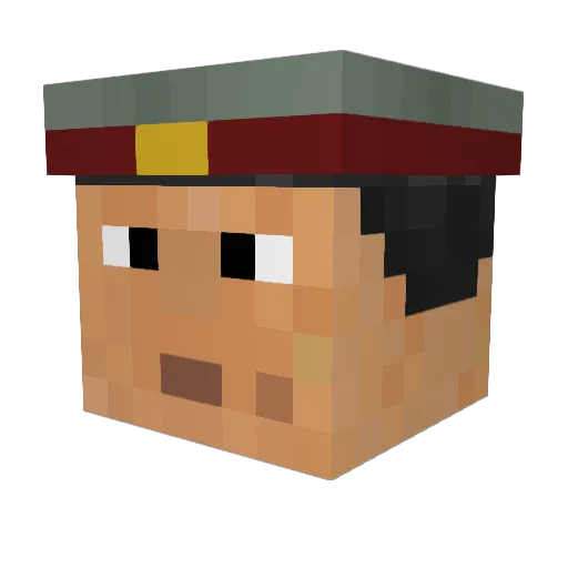kros1077 Minecraft avatar head, 3D render