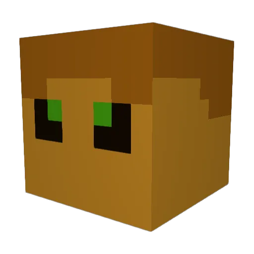 krossonk Minecraft avatar head, 3D render