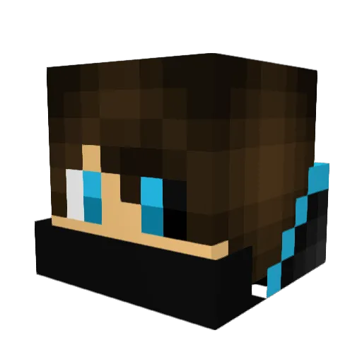 krostik Minecraft avatar head, 3D render