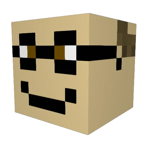 krostosko Minecraft avatar head, 3D render
