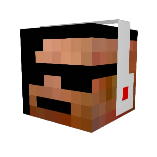 kroulas Minecraft avatar head, 3D render