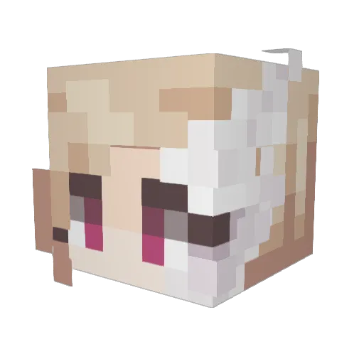 krowboo Minecraft avatar head, 3D render