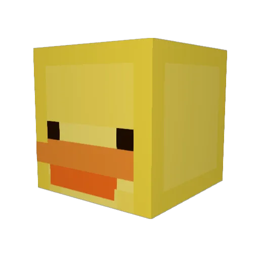krpux Minecraft avatar head, 3D render
