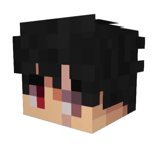 krpx_ Minecraft avatar head, 3D render