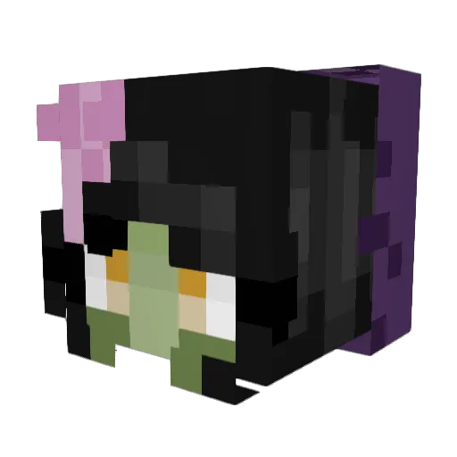 krqvi_ Minecraft avatar head, 3D render