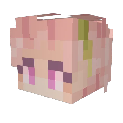 krracken Minecraft avatar head, 3D render