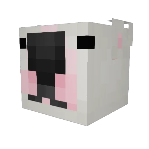 krris Minecraft avatar head, 3D render