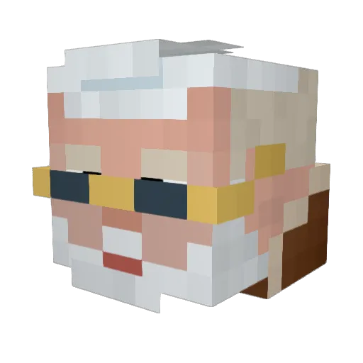 krski_ Minecraft avatar head, 3D render