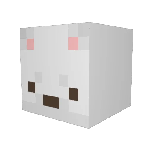 kruhan Minecraft avatar head, 3D render