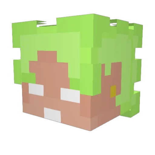 krumbloh Minecraft avatar head, 3D render