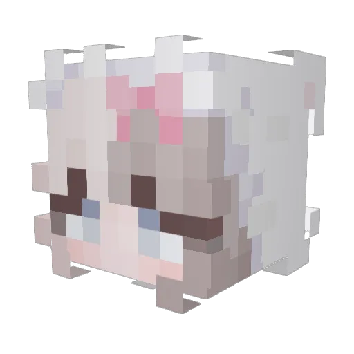 krumkakes Minecraft avatar head, 3D render