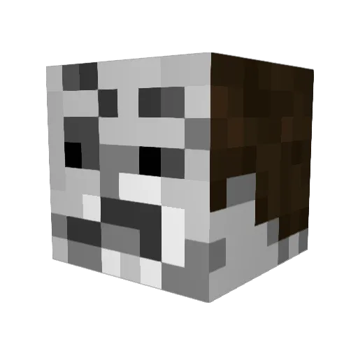 krumlin Minecraft avatar head, 3D render