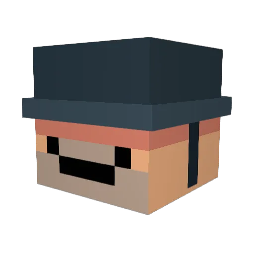 krunkfuss Minecraft avatar head, 3D render