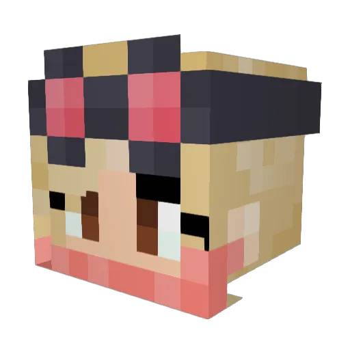 krunkpuff Minecraft avatar head, 3D render
