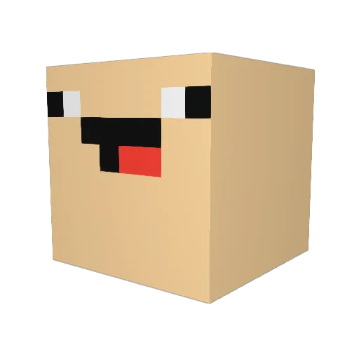 krutoyzombak Minecraft avatar head, 3D render