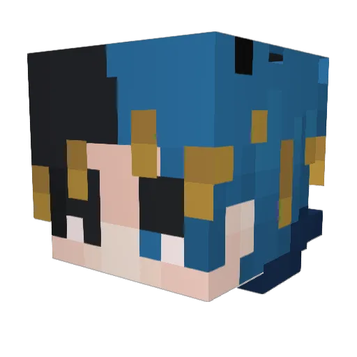 kruvae Minecraft avatar head, 3D render