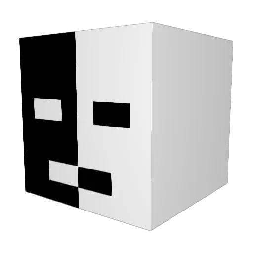kruvy Minecraft avatar head, 3D render