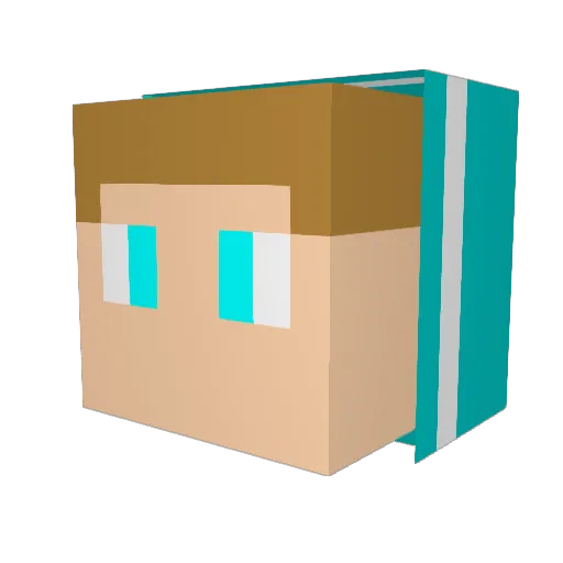 kruxyt Minecraft avatar head, 3D render