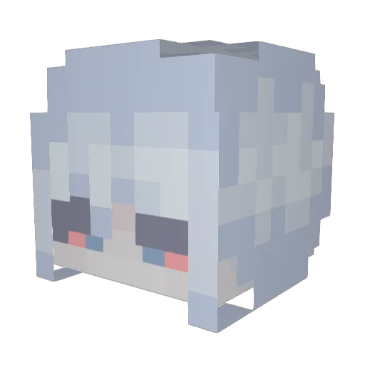 krvm Minecraft avatar head, 3D render