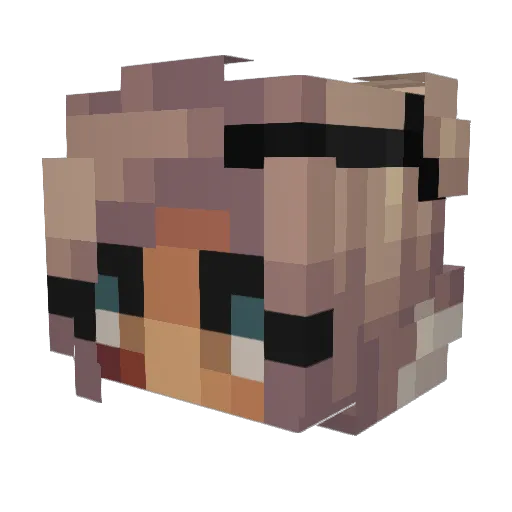 krxissy Minecraft avatar head, 3D render