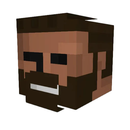 kryja Minecraft avatar head, 3D render