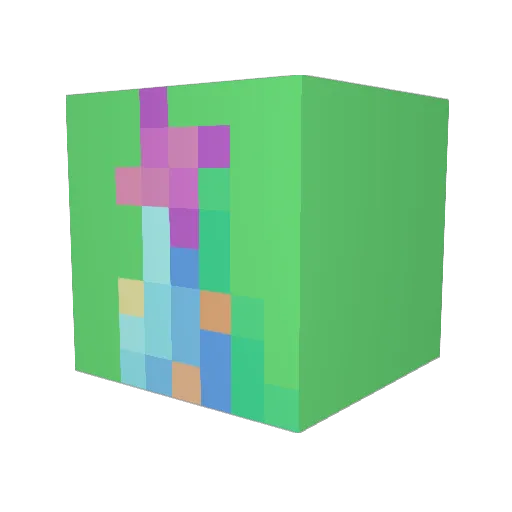 krypod Minecraft avatar head, 3D render