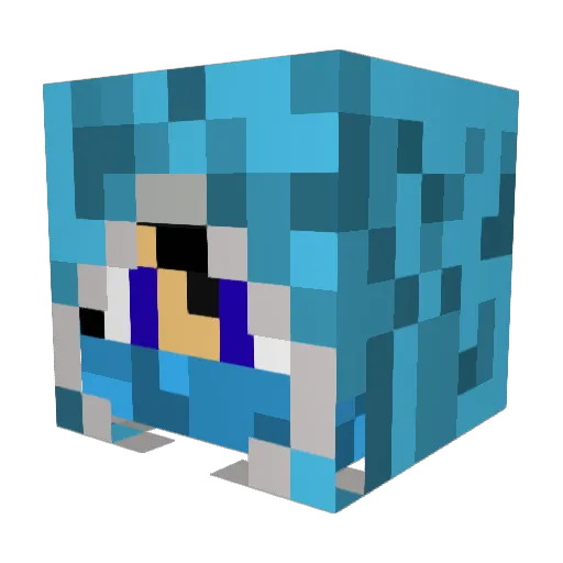 kryptoVM Minecraft avatar head, 3D render