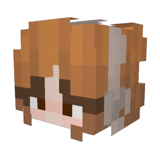 kryptoxia Minecraft avatar head, 3D render