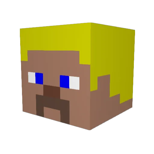 krys2012 Minecraft avatar head, 3D render