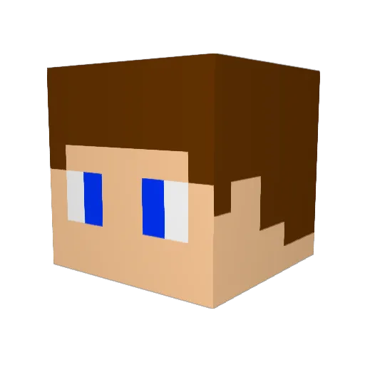 krystal1337 Minecraft avatar head, 3D render