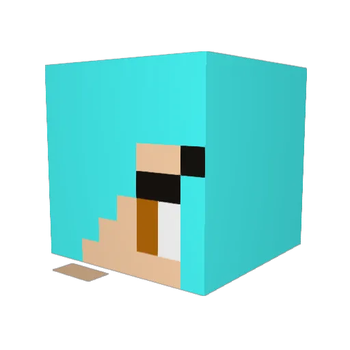 krystalgaming123 Minecraft avatar head, 3D render