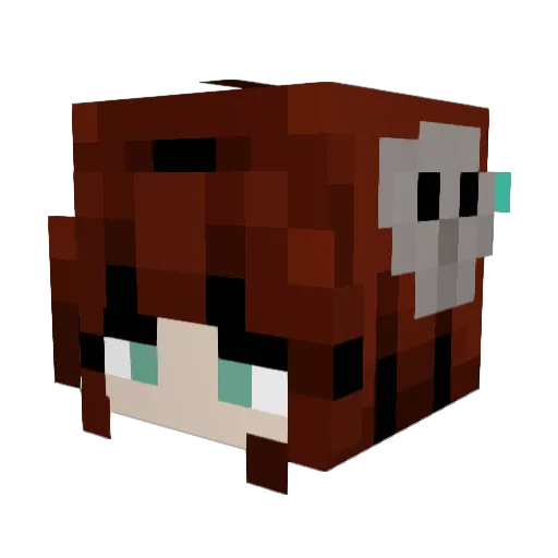 krystaline_02 Minecraft avatar head, 3D render