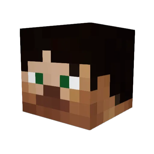 krystiian Minecraft avatar head, 3D render