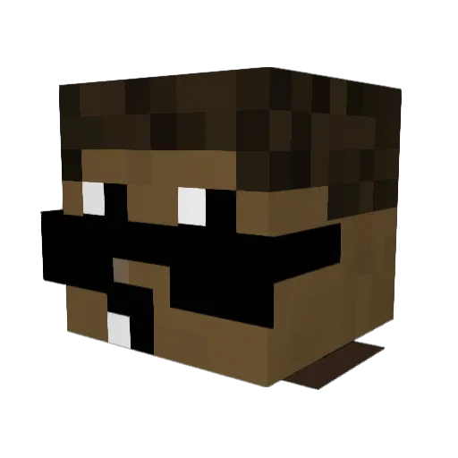 krysztal_ Minecraft avatar head, 3D render