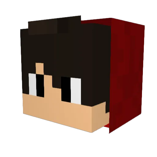 krython Minecraft avatar head, 3D render