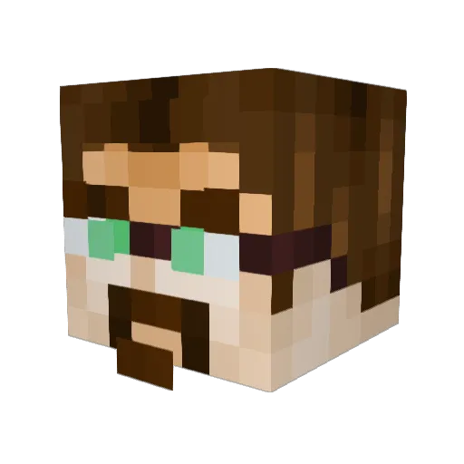 krytorweaver Minecraft avatar head, 3D render