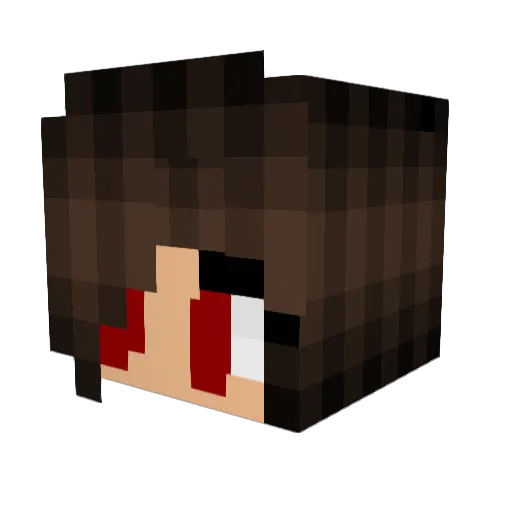 kryztallicorne Minecraft avatar head, 3D render