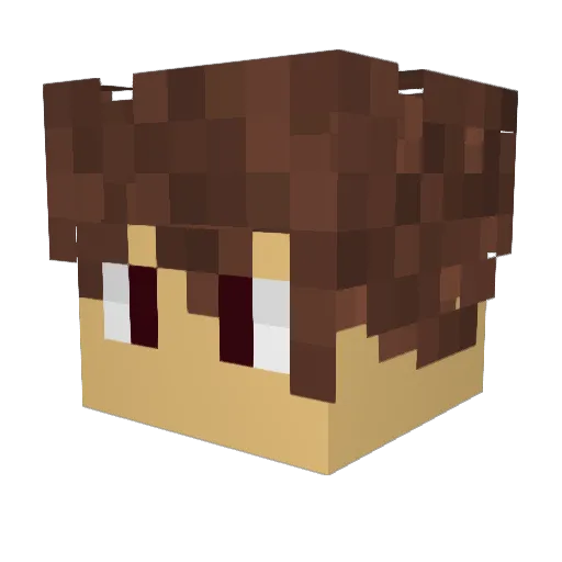 krzechuu Minecraft avatar head, 3D render
