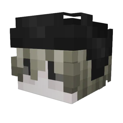 krzeslogotki Minecraft avatar head, 3D render