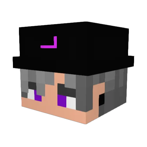krzewiKFC Minecraft avatar head, 3D render