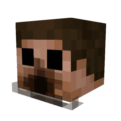 krzychuMa Minecraft avatar head, 3D render