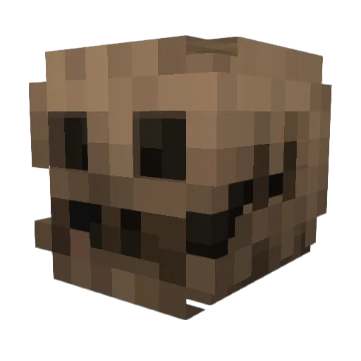 krzylred Minecraft avatar head, 3D render